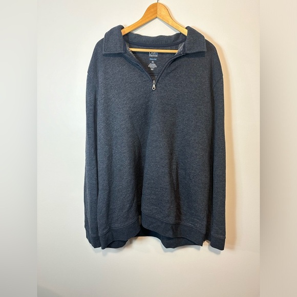 Croft & Barrow Blue Quarter Zip Sweater - Picture 1 of 4